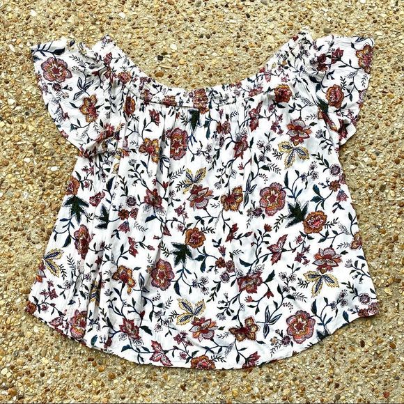 Old Navy Floral Viscose Wide Neck Blouse Plus Size XXL - Picture 1 of 7